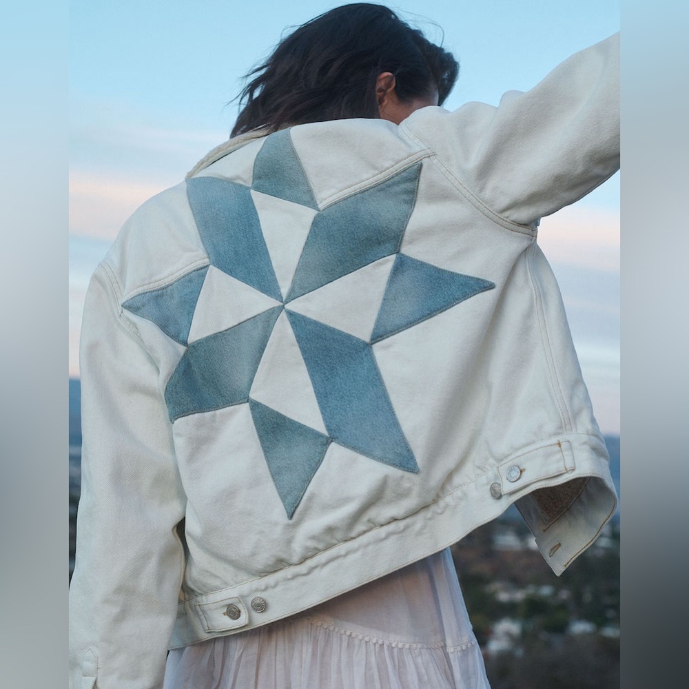 Isabel Marant Lindya Patchwork Denim Jacket FR 40